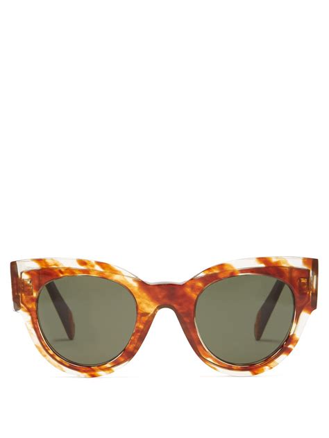 celine special fit sunglasses striped cognac havana|Celine original sunglasses.